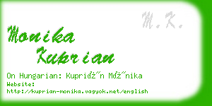 monika kuprian business card